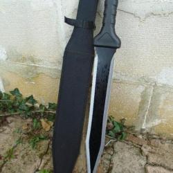 Epée Glaive Légionnaire Romain Sword Gladiator Lame Acier 3Cr13 Manche Nylon Etui Nylon Tactical 000