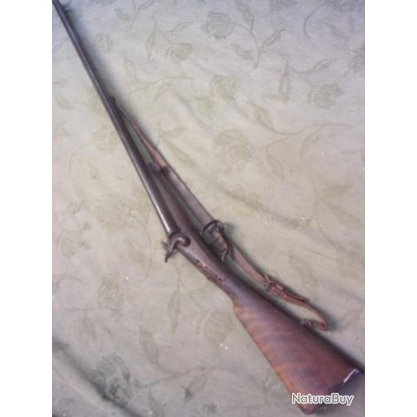 fusil de chasse  broche type Lefaucheux calibre 16 canons 74 cm