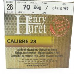 CART HENRY HURET CAL 28-70 BJ 26GR PL 7D BOITE DE 25