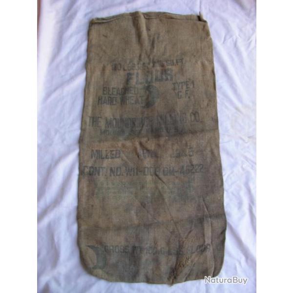 WW2 US SAC A FARINE/ALIMENTATION/VIVRES  CIVILE/MILITAIRE AMRICAIN DAT AVRIL 1945 TYPE PRET-BAIL