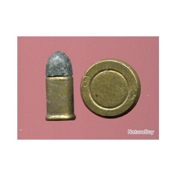 7 mm Galand court - cartouche RARE - tui laiton de 12.7 mm - marquage en relief : E G