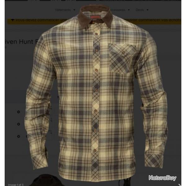 CHEMISE HARKILA DRIVEN HUNT FLANNEL LIGHT TEAK CHECK (1401119)