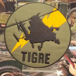 Patch Hélicoptère Tigre (3) 100 mm à coudre ou à coller au fer à repasser