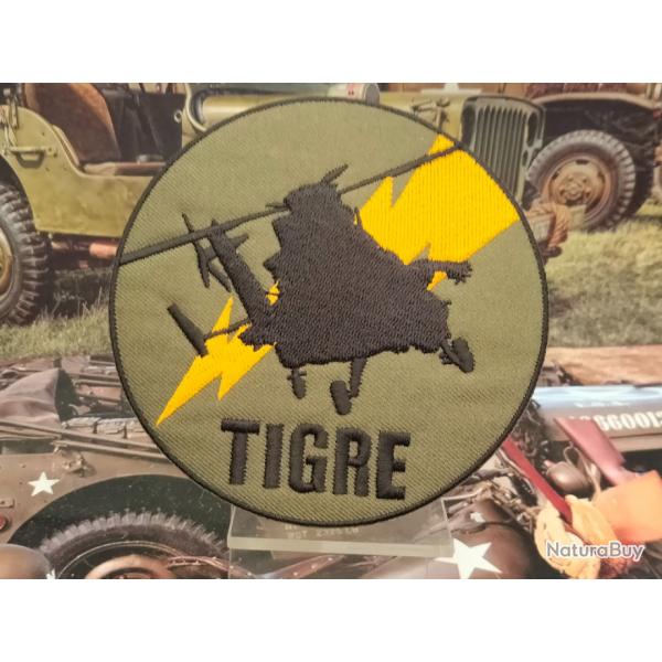 Patch Hlicoptre Tigre (3) 100 mm  coudre ou  coller au fer  repasser