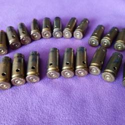 Lot douilles neutralisées 7,62x25 Tokarev. Tt33. 21 étuis.