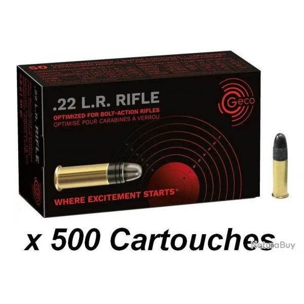 CARTOUCHES 22LR GECO RIFLE x500