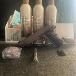 Airsoft M1911 Series TAN GBB / CO2