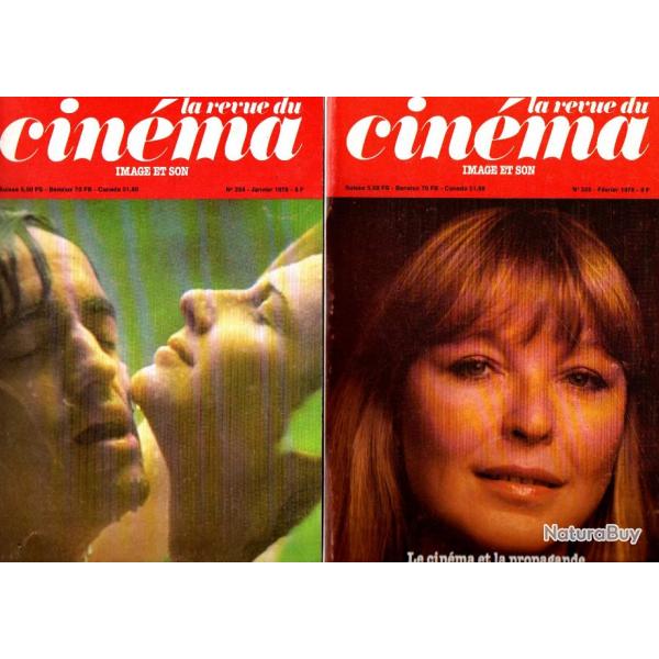 la revue du cinma , image et son 317, 324, 325 , 1977-1978 soit 3 revues