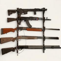 9 Paires de Crochets de Support de Fusil Universel pour crémaillères double - Made in France