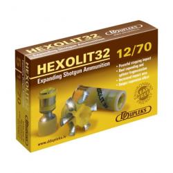 5 CARTOUCHES HEXOLIT 32G CALIBRE 12/70