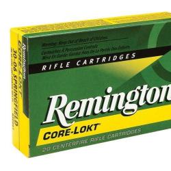 20 CARTOUCHES REMINGTON 30-06 CORE LOKT SP 180GR