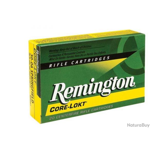 20 CARTOUCHES REMINGTON 30-06 CORE LOKT SP 180GR