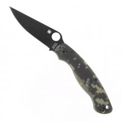 Couteau "Military 2" S30V / G10 camo, Finition DLC noir [Spyderco]