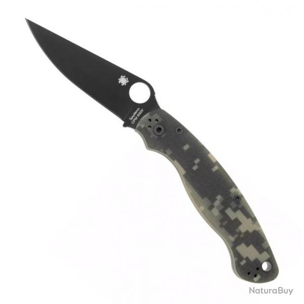 Couteau "Military 2" S30V / G10 camo, Finition DLC noir [Spyderco]