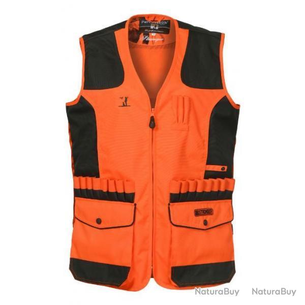 PROMOTION ! Gilet chasse Stronger orange avec cartouchires Percussion