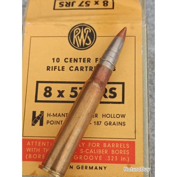 Munitions RWS - 8-57 Jrs - H Mantle Copper Hollow 187 grains ( collection)