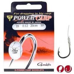 GAMAKATSU BAS DE LIGNE POWER CARP BARBED 0,18mm 12