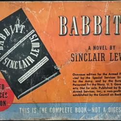 Livre Babbit by Sinclair Lewis - Armed services edition