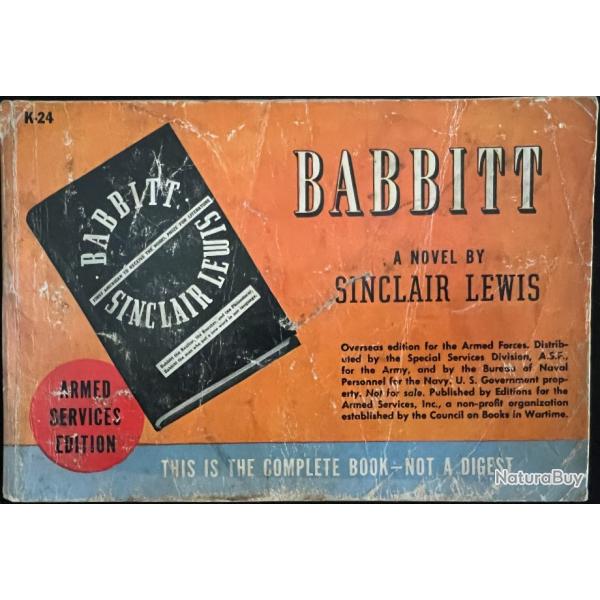 Livre Babbit by Sinclair Lewis - Armed services edition