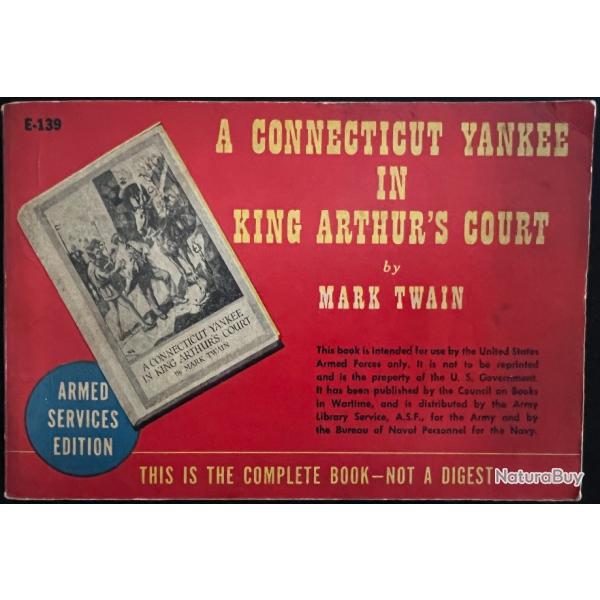 Livre A Connecticut Yankee in king Arthur's Court by Mark Twain - Armed services edition