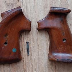 Crosse revolver SAUER & SOHN 38 special en bois pour gaucher ref 05