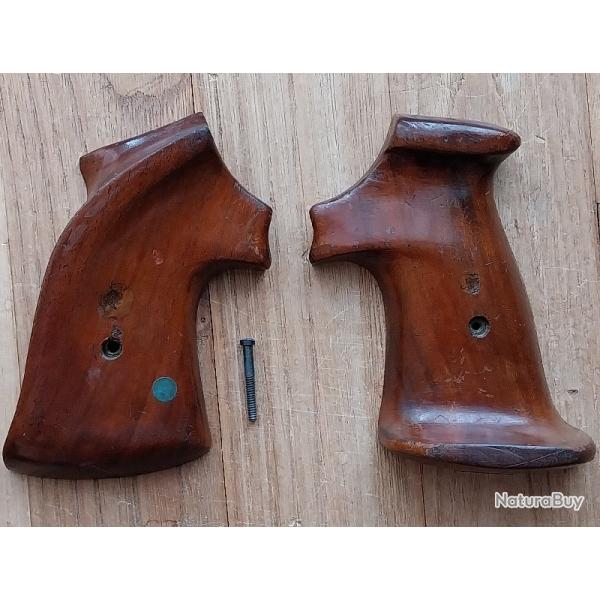 Crosse revolver SAUER & SOHN 38 special en bois pour gaucher ref 05