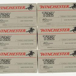 300 cartouches (6x50) .22 LONG RIFLE - WINCHESTER "T22" boites blanches