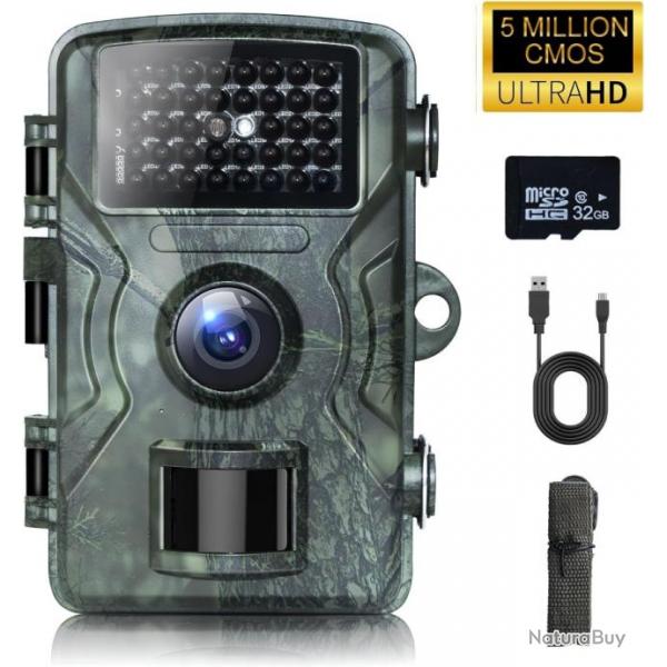 Camra de Chasse Surveillance 48MP 4K Vision Nocturne Infrarouge tanche IP66 120 940nm IR LED