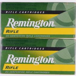 40 cartouches (2x20) .222 REM - REMINGTON ogive 50 grains PSP