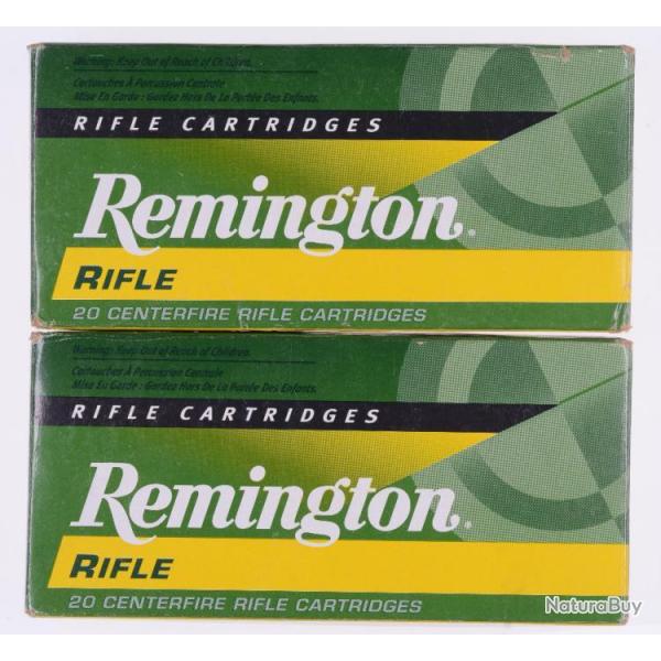 40 cartouches (2x20) .222 REM - REMINGTON ogive 50 grains PSP