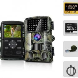 Caméra de Chasse 2.7K 1580P 58MP Full HD avec Carte SD 32GB Infrarouge Vision nocturne IR