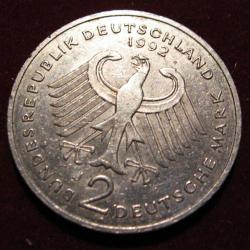 ALLEMEGNE piece de 2 deutsche mark  1992