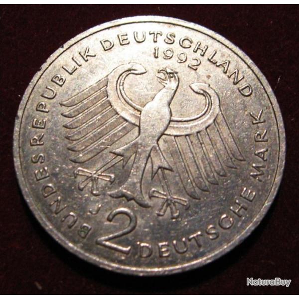 ALLEMEGNE piece de 2 deutsche mark  1992