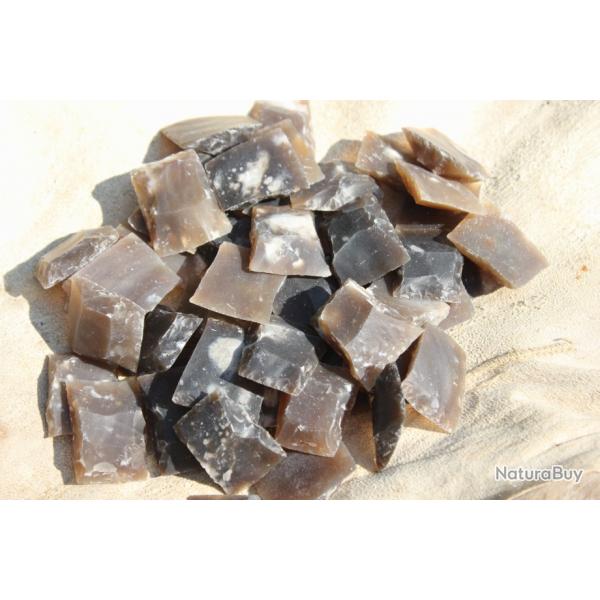 Lot de 10 silex noirs / pierres 1" 1/4 pour Brown Bess