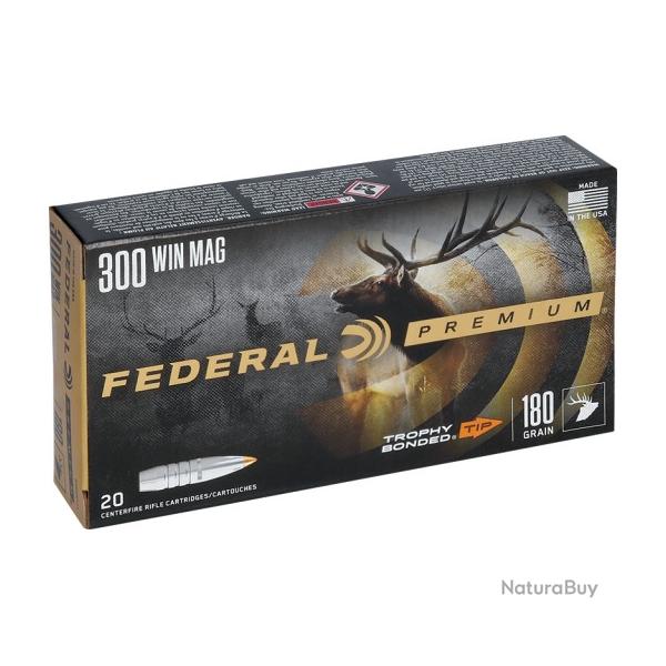 Munitions FEDERAL cal.300win trophy bonded 11.66g 180gr par 20