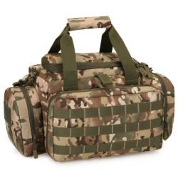 Sac de Chasse Multifonctionnel Grande Capacité pour Tir Camping Trekking Randonnée Camouflage