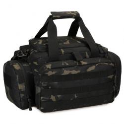 Sac de Chasse Multifonctionnel Grande Capacité pour Tir Camping Trekking Randonnée Camo Noir