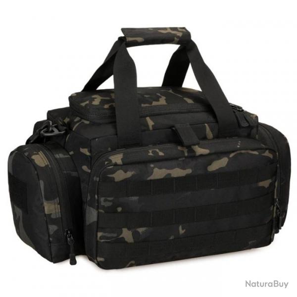 Sac de Chasse Multifonctionnel Grande Capacit pour Tir Camping Trekking Randonne Camo Noir