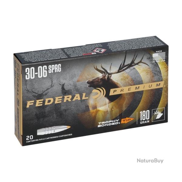 Munitions FEDERAL cal.30-06 trophy bonded 11.66g 180gr par 20