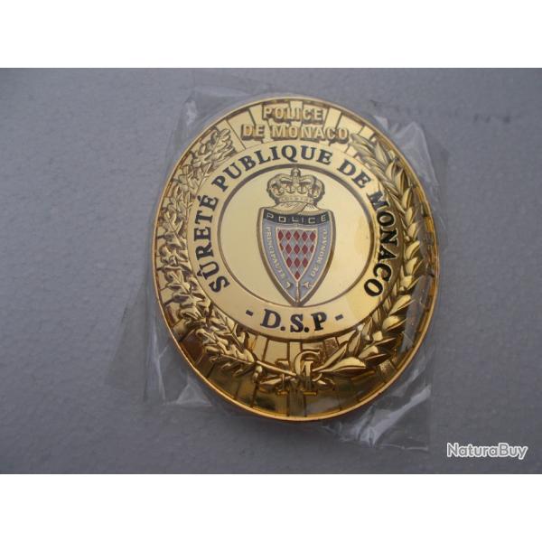 plaque de ceinture police de MONACO,neuve !!TRES,TRES RARE,introuvable sur les sites!!