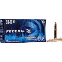 Munitions FEDERAL cal.30-30 rem mag power shok 11g 170gr par 20