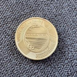 France - Jeton / médaille en or - Tunnel sous la Manche - Première jonction - identique 20 Francs or