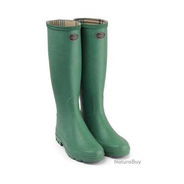 Bottes Le Chameau Iris - Doubles jersey - 36 / Vert clair