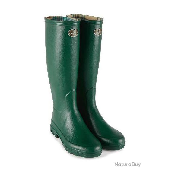 Bottes Le Chameau Iris Doubles jersey Vert fonc