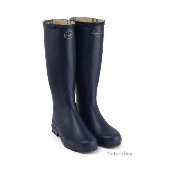 Bottes Le Chameau Iris - Doubles jersey - 36 / Bleu fonc