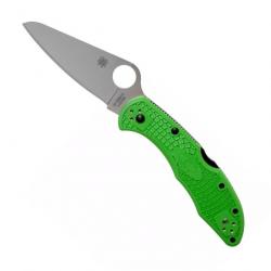 Couteau "Salt 2" LC200N / nylon-fibre de verre vert, Tranchant plein [Spyderco]