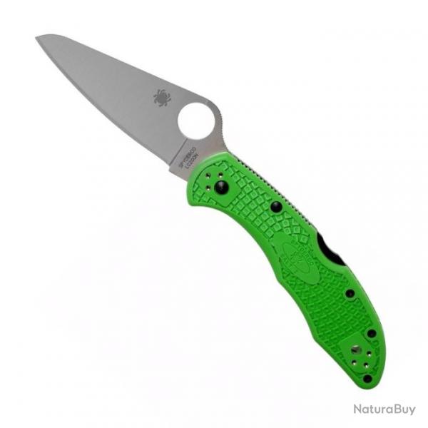 Couteau "Salt 2" LC200N / nylon-fibre de verre vert, Tranchant plein [Spyderco]