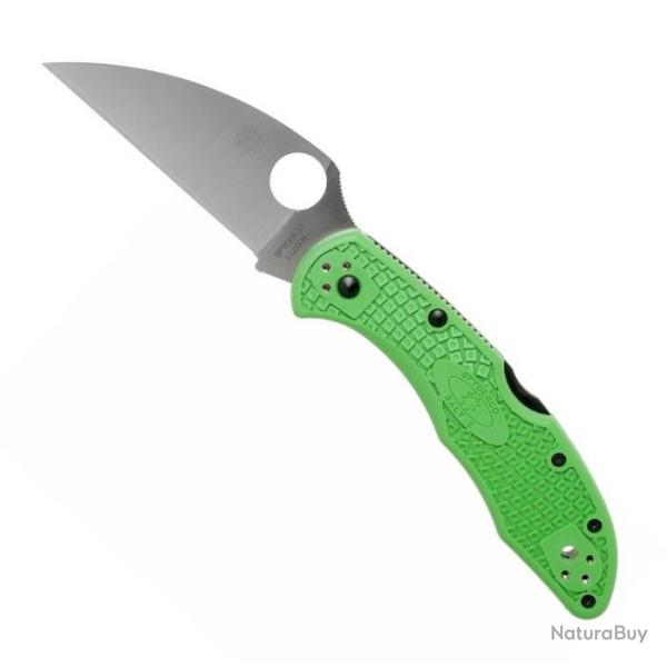 Couteau "Salt 2 Wharncliffe" LC200N / nylon-fibre de verre vert, Tranchant plein [Spyderco]