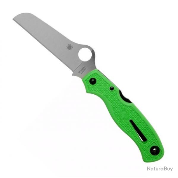 Couteau "Altantic Salt" LC200N / nylon-fibre de verre vert, Tranchant plein [Spyderco]