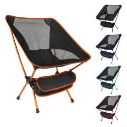 Chaise Pliante Ultralégère avec Sacoche de Rangement Jardin Chasse Pêche Camping